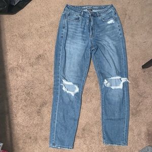 Distressed American Eagle Mom Jeans